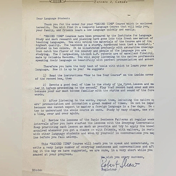 Vintage 1958 “Learn Italian in Record Time” Institute for Language Study Set - Picture 5 of 12